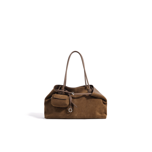 Soft-Volume Cowhide Tote with Inner Pouch