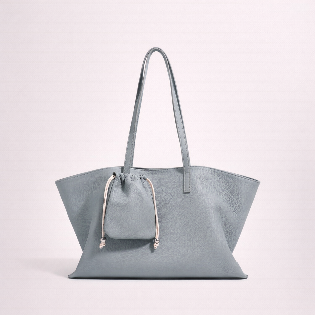 Soft-Structure Tote in First-Layer Cowhide —