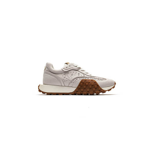 Perforated Leather Track Sneaker – Everyday Grip, Clean Form