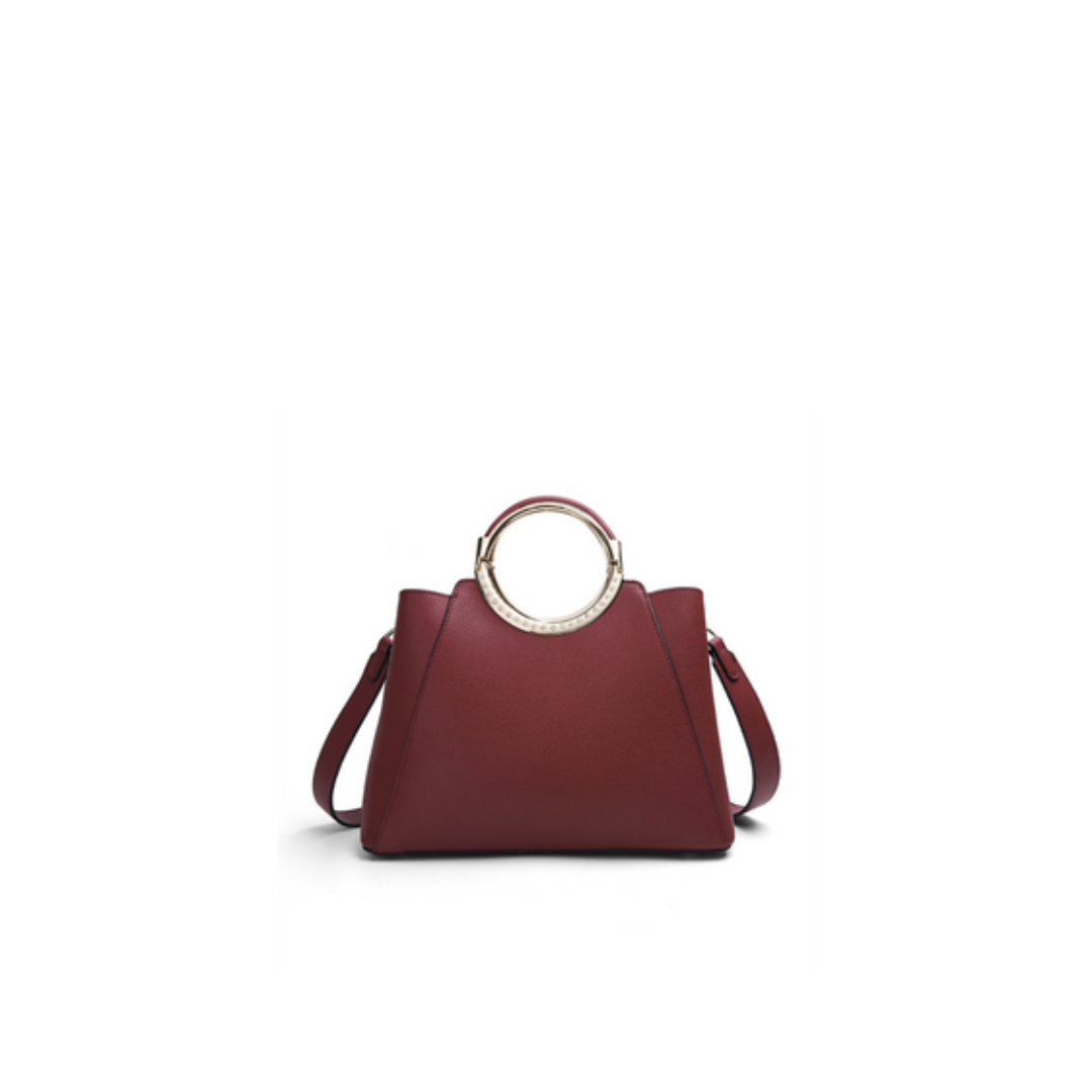 Ring-Handle Structured Carry Bag