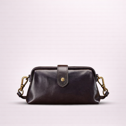 Handmade First-Layer Cowhide Compact Crossbody