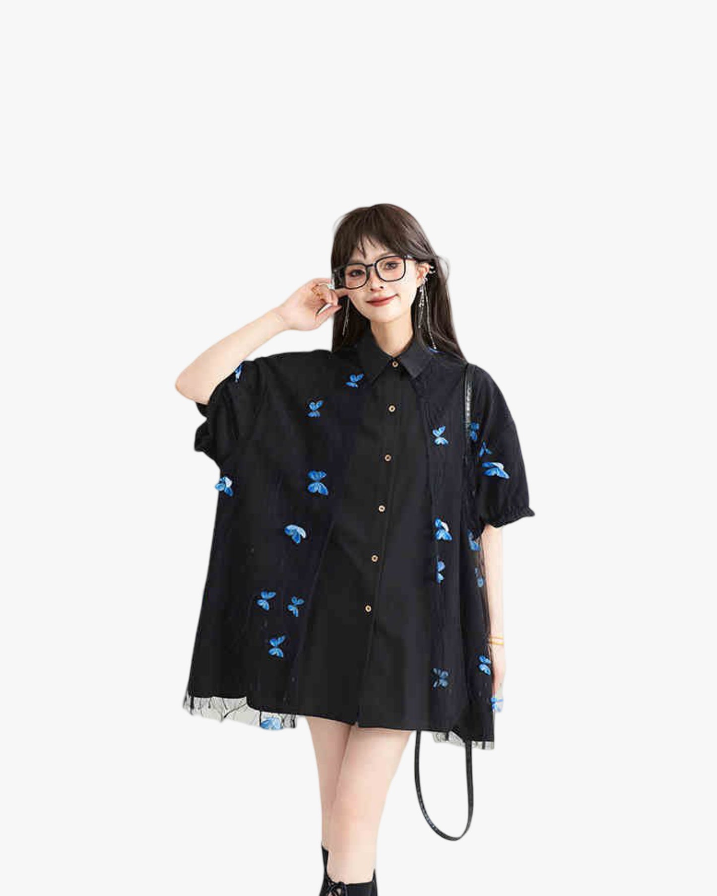 French Style Embroidered Lace Patchwork Top