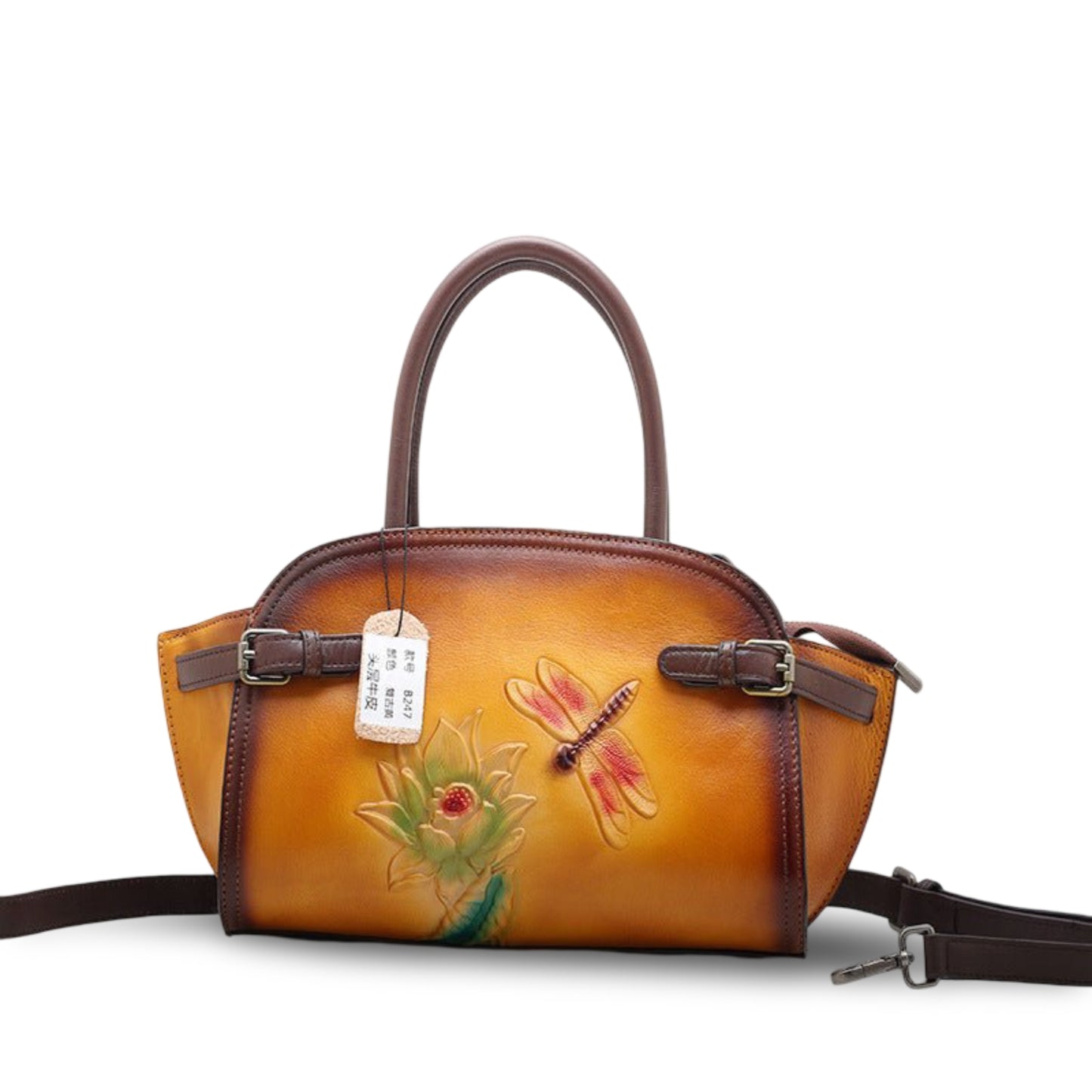 The First Layer Cowhide Dumpling Portable Shoulder Bag