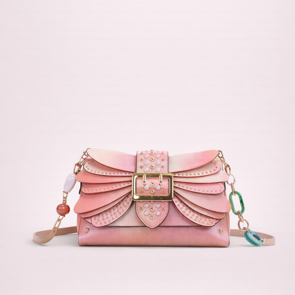 Layered Sheepskin Shoulder Bag