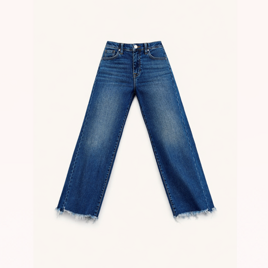 Drawstring Wide-Leg Jeans — Relaxed Precision