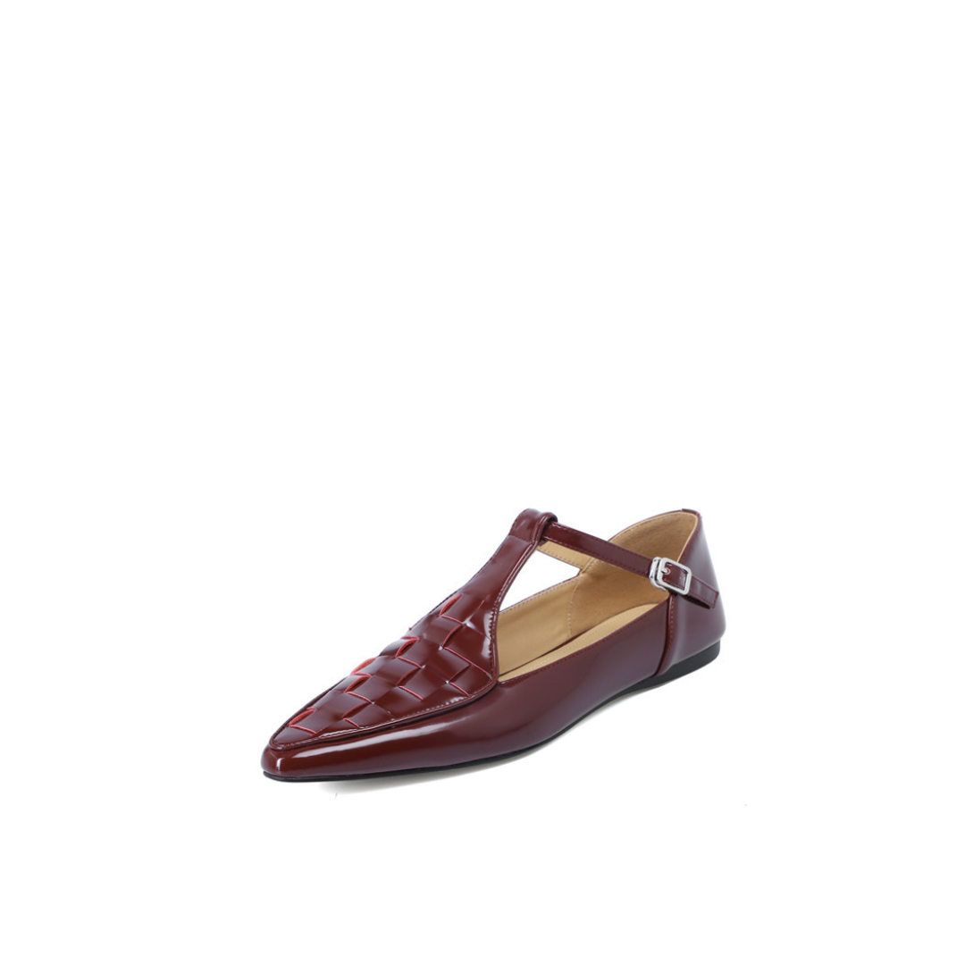 Burgundy Hand-Finished T-Strap Loafer