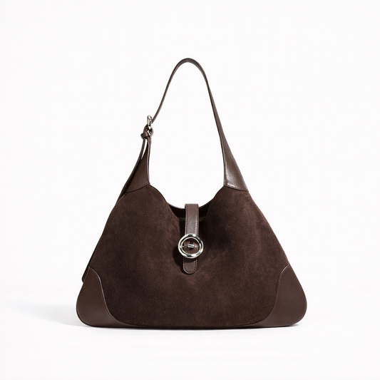 Structured Suede Cowhide with Metal Closure