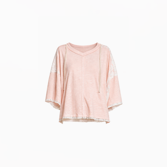 Textured Panel Crop Top