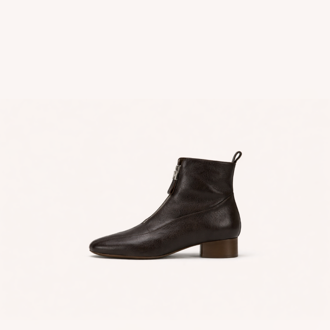 Sheepskin Zip Ankle Boot with Lambswool Lining