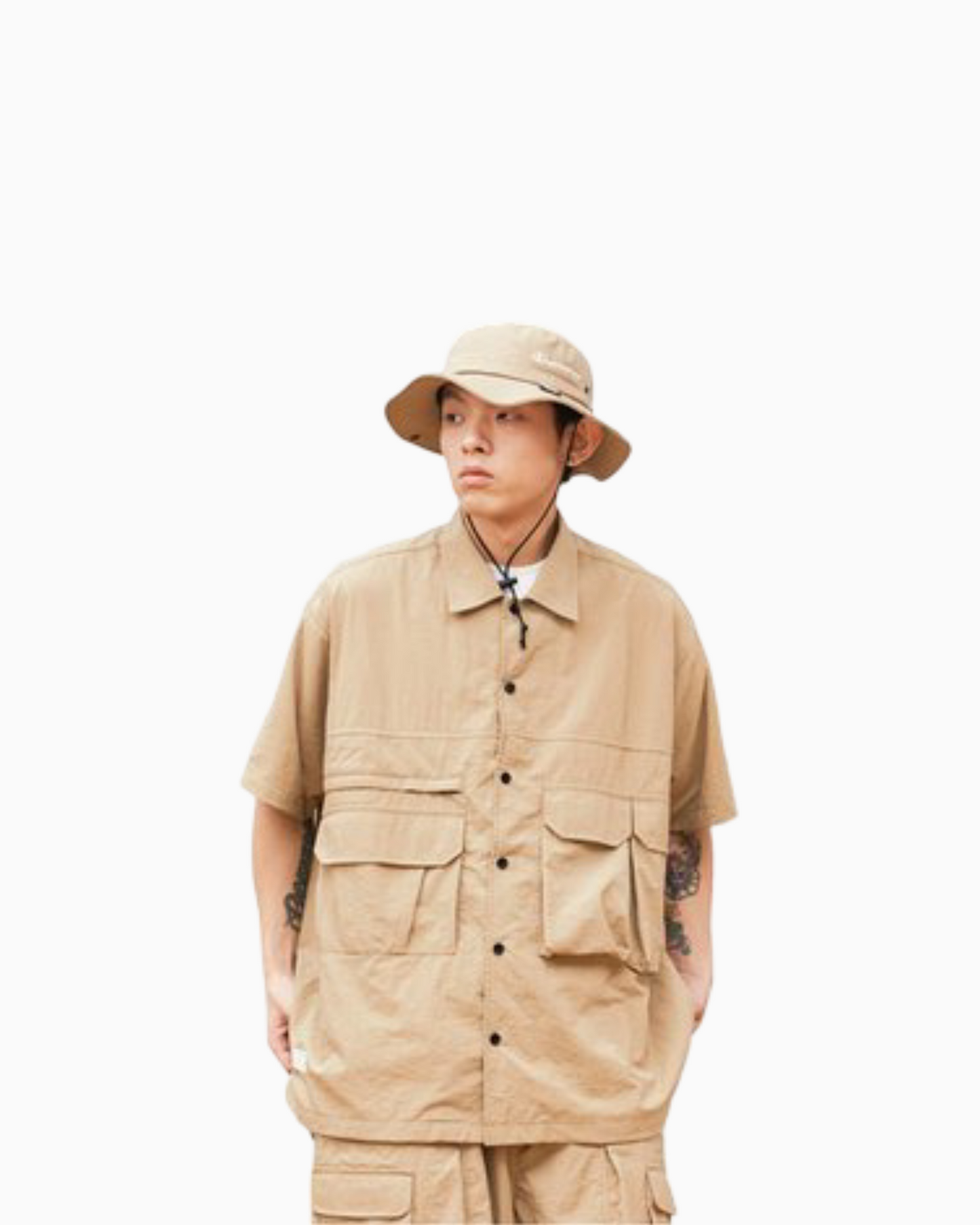Japanese-style Retro Summer Workwear Short Sleeve Shirt