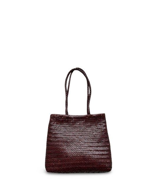 Woven Tote Vintage Top Layer Cowhide Handmade Shoulder Bag