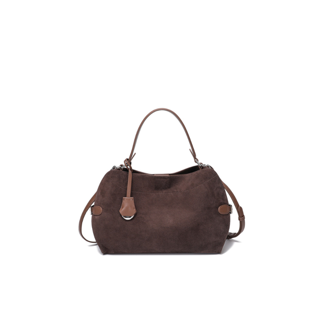 Minimal Rectangle Suede First Layer Leather