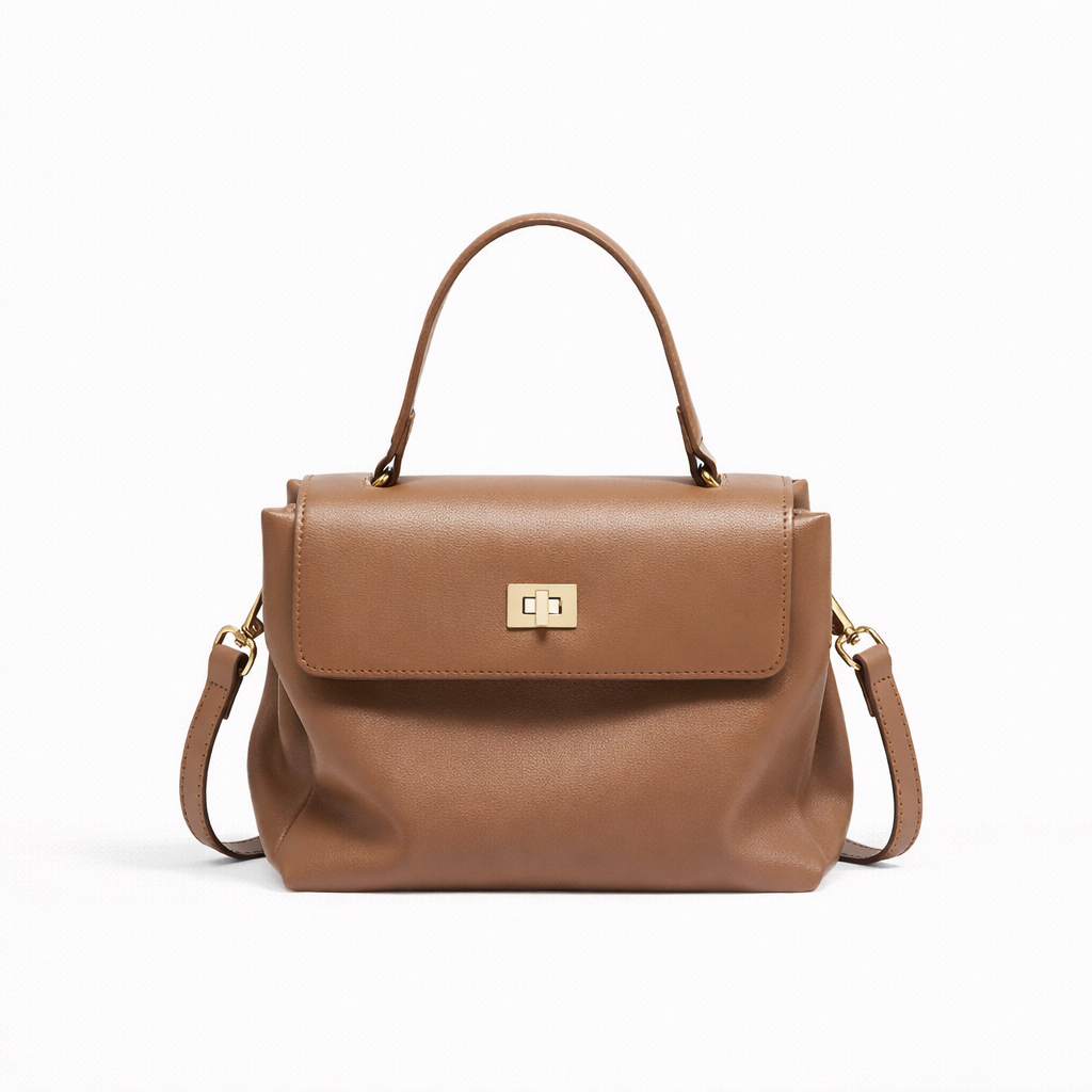 Structured Cowhide Bag with Controlled Form