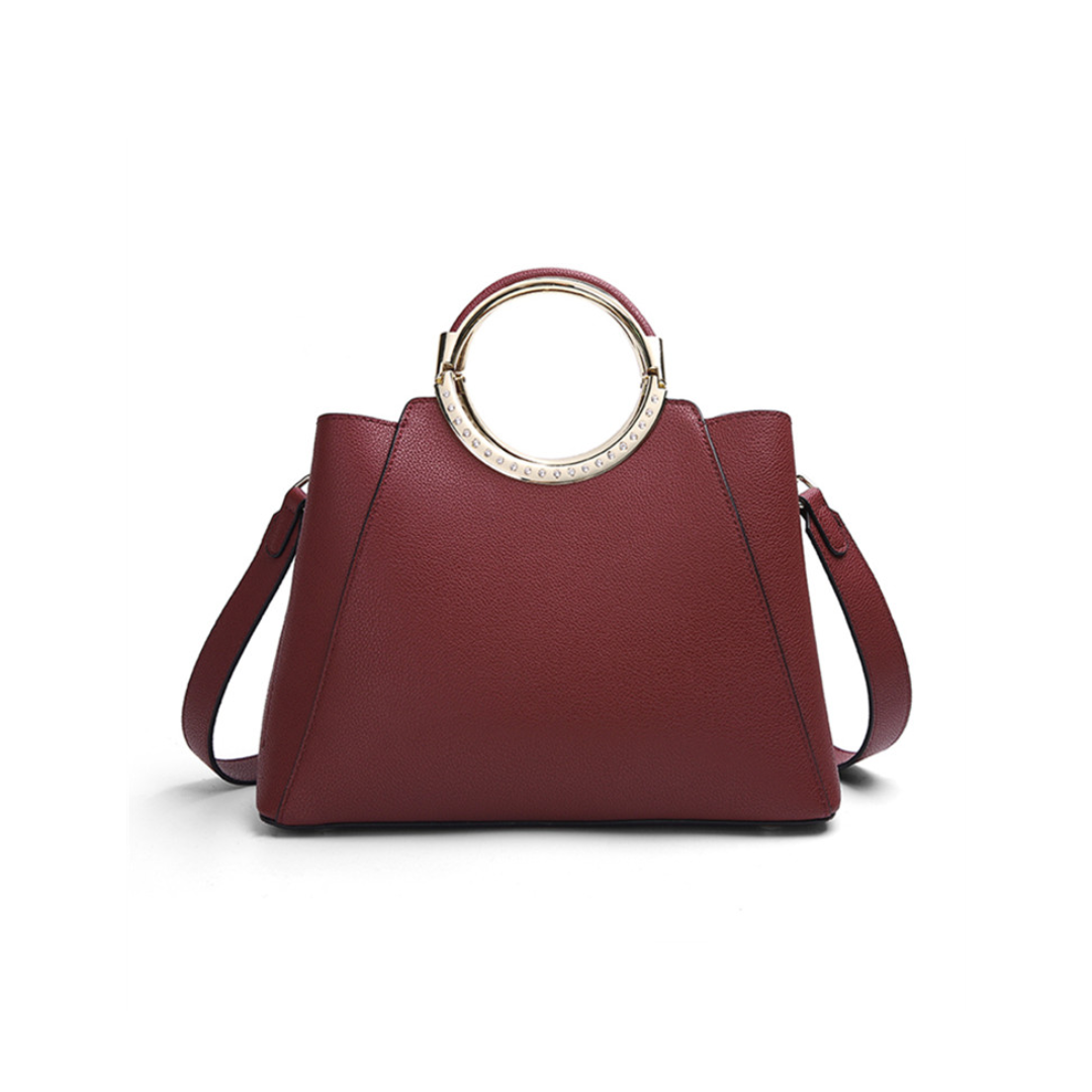 Ring-Handle Structured Carry Bag