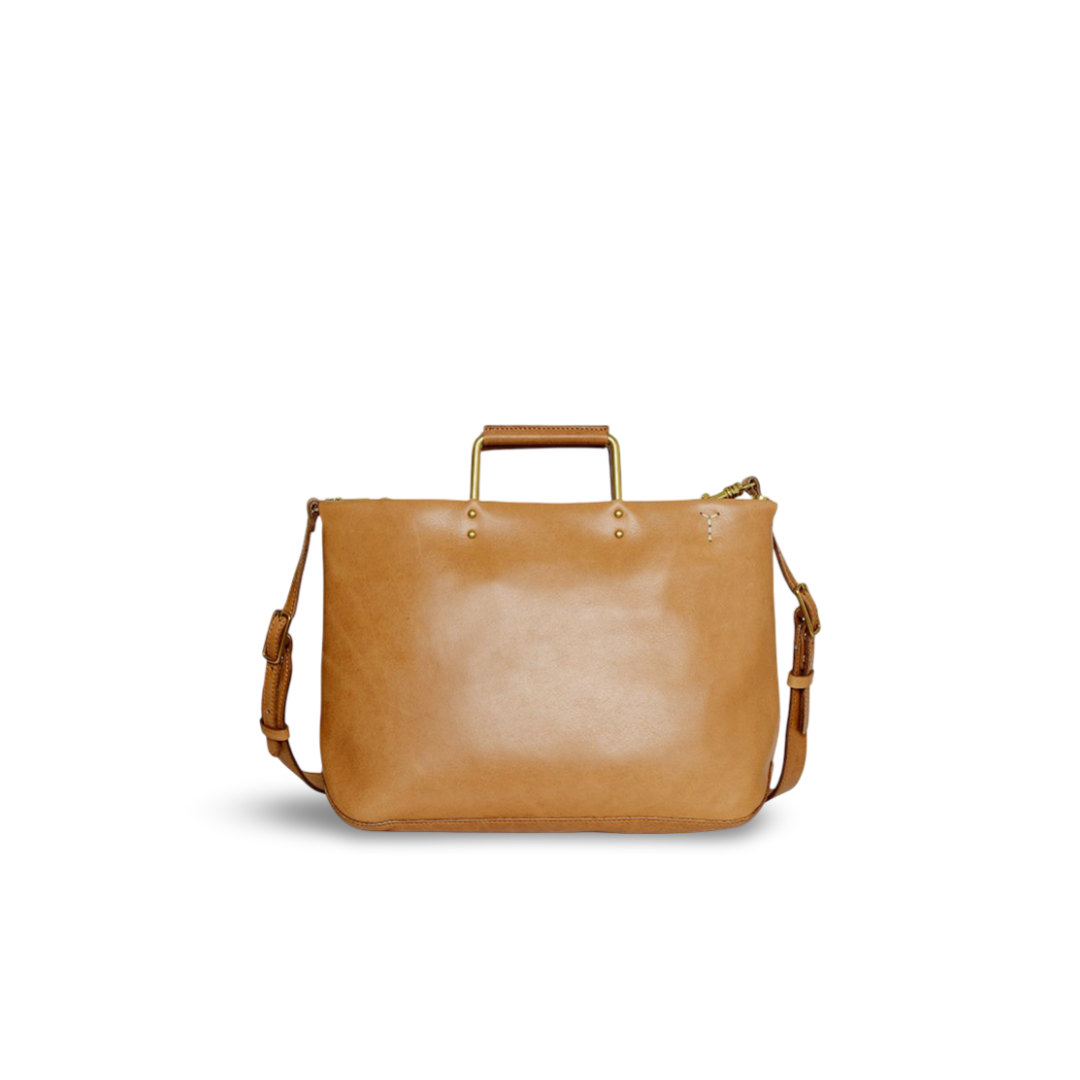 First-Layer Cowhide Structured Carry Tote