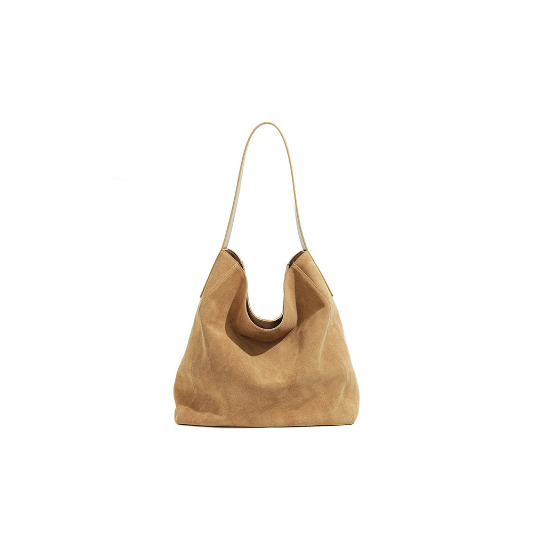 Soft-Form Shoulder Bag in Matte Cowhide —