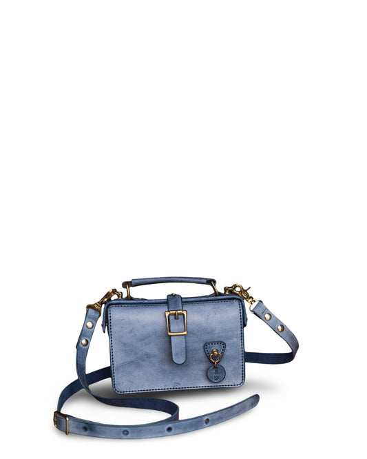 Handmade Cowhide Copper Buckle Ladies Small Square Bag DIY Material