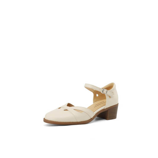 Structured Mary Jane Heel – First-Layer Cowhide