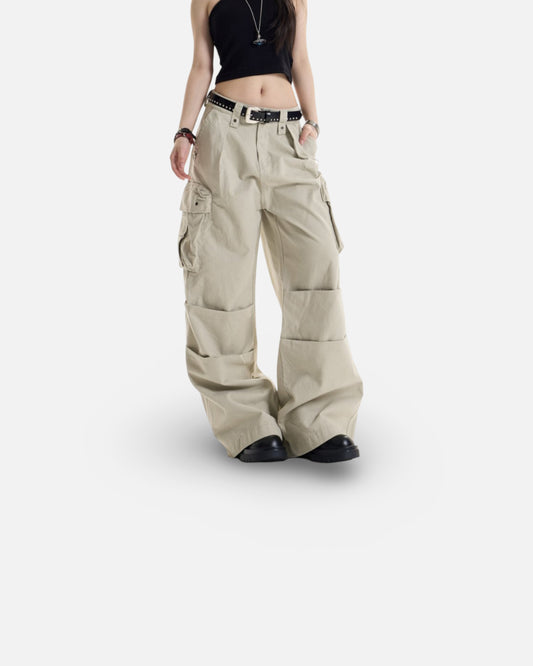 American Retro Hot Girl Multi-pocket Cargo Pants