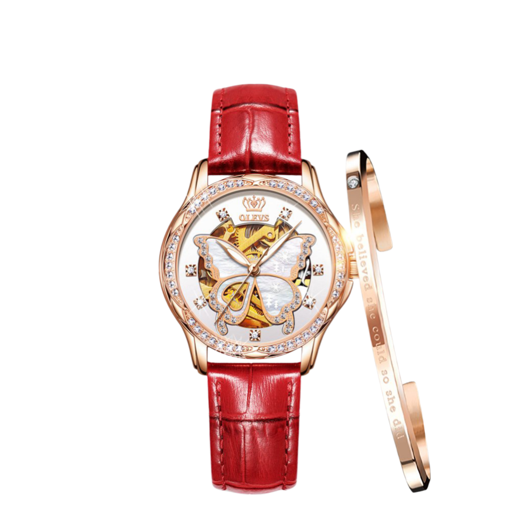 Ladies Automatic Mechanical Watch Gift Box Set