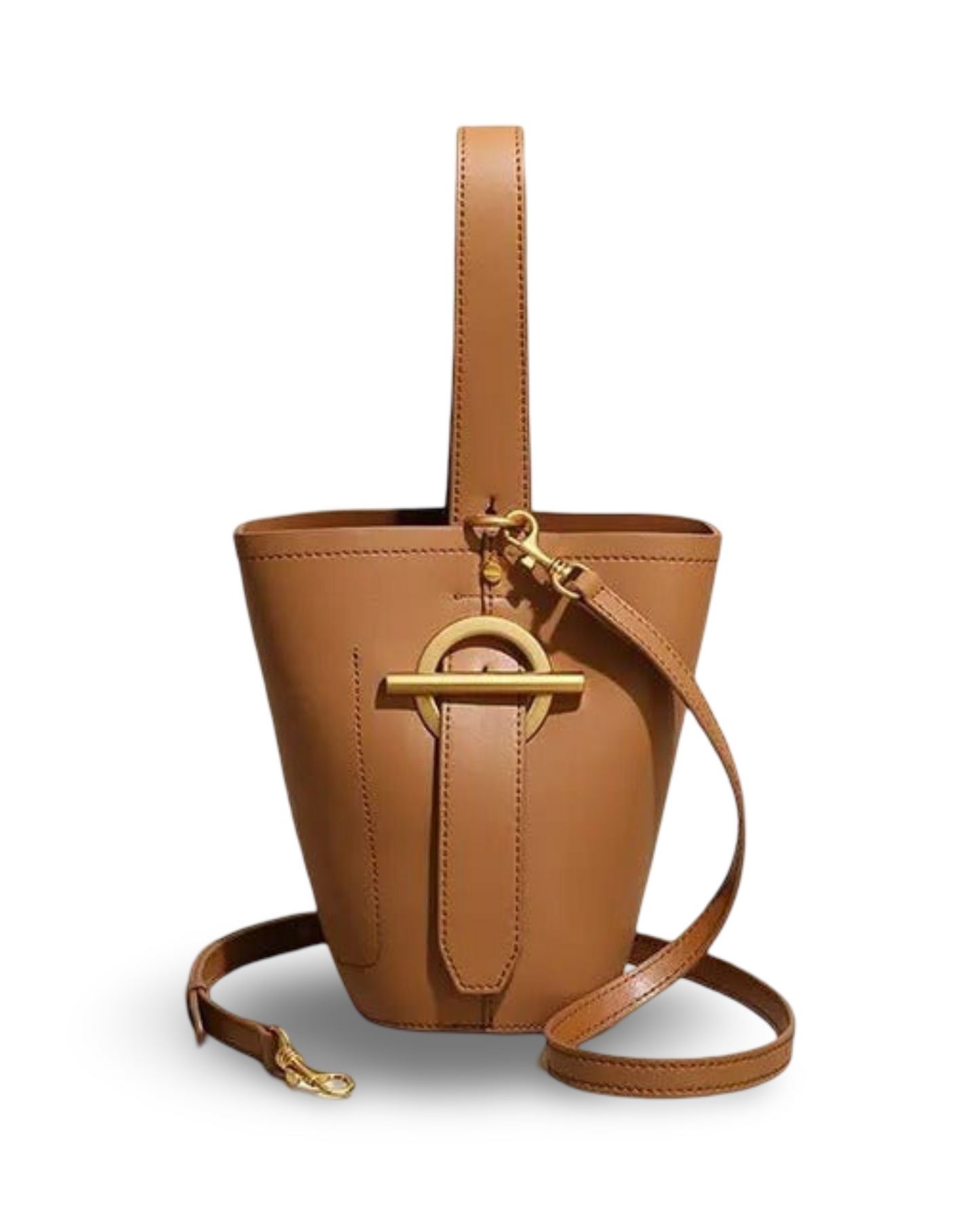 Women's Portable One-shoulder Crossbody Genuine Leather Bucket Bag