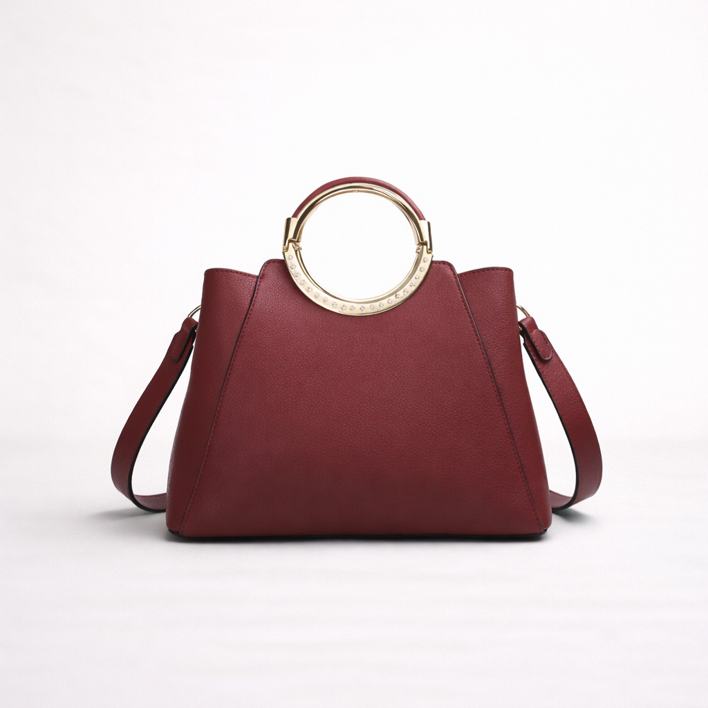 Ring-Handle Structured Carry Bag