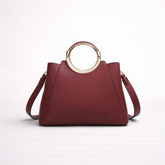 Ring-Handle Structured Carry Bag