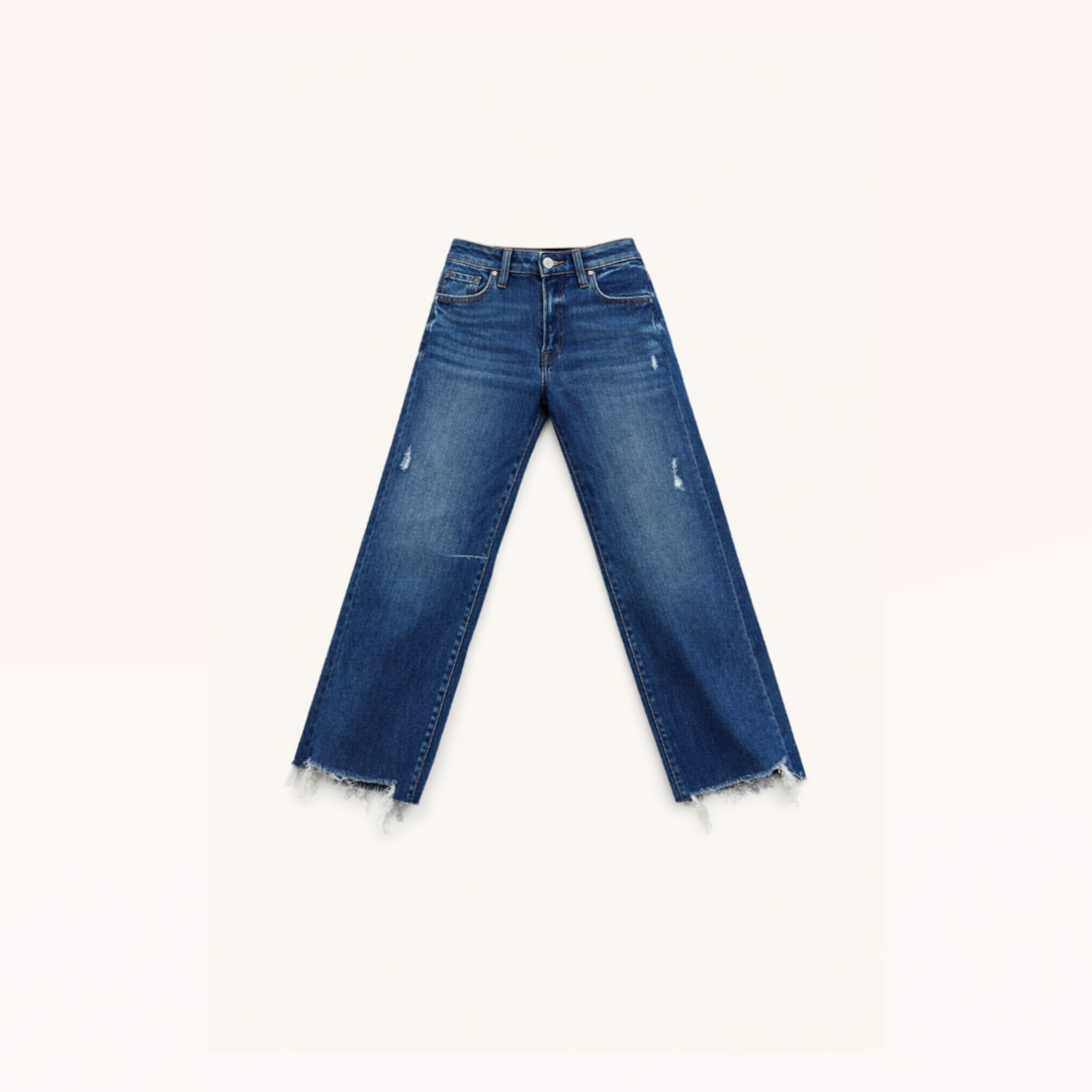 Raw-Hem Wide-Leg Jeans — Controlled Rebellion