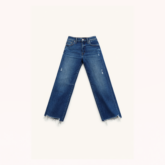Raw-Hem Wide-Leg Jeans — Controlled Rebellion
