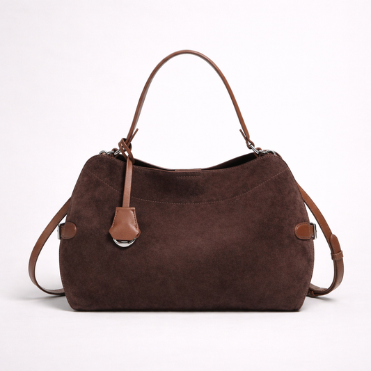 Minimal Rectangle Suede First Layer Leather