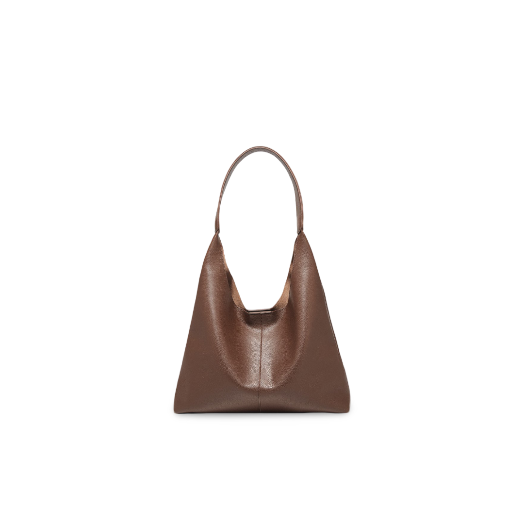 Soft-Form Leather Shoulder Bag with Natural Drape