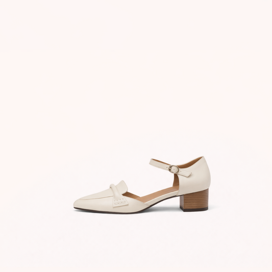 Soft Form Block Heel – Sheepskin & Pigskin