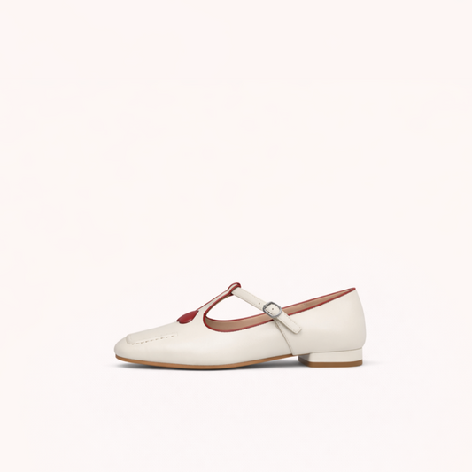 Structured Mary Jane Flat – Cowhide Leather