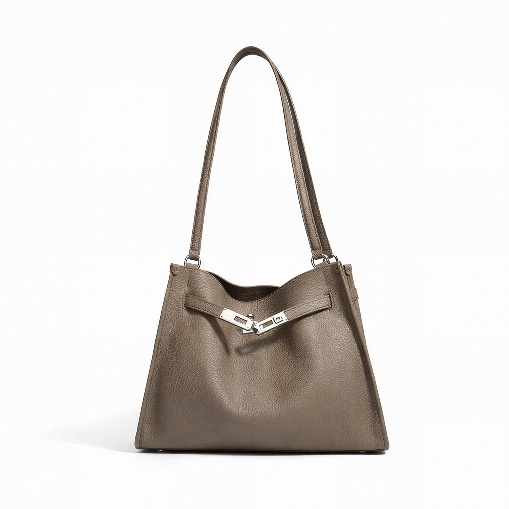 Structured Cowhide Shoulder Tote