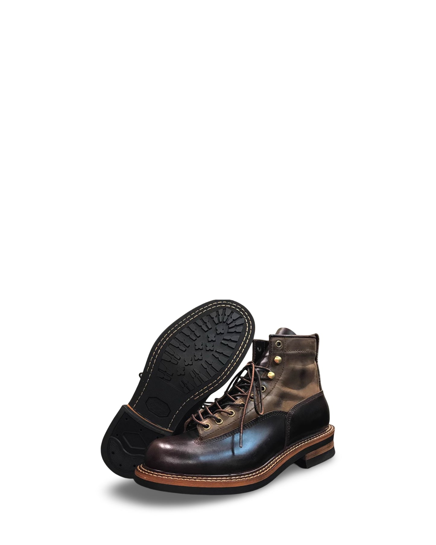 Retro Distressed Thick Bottom High-top Leather Boots