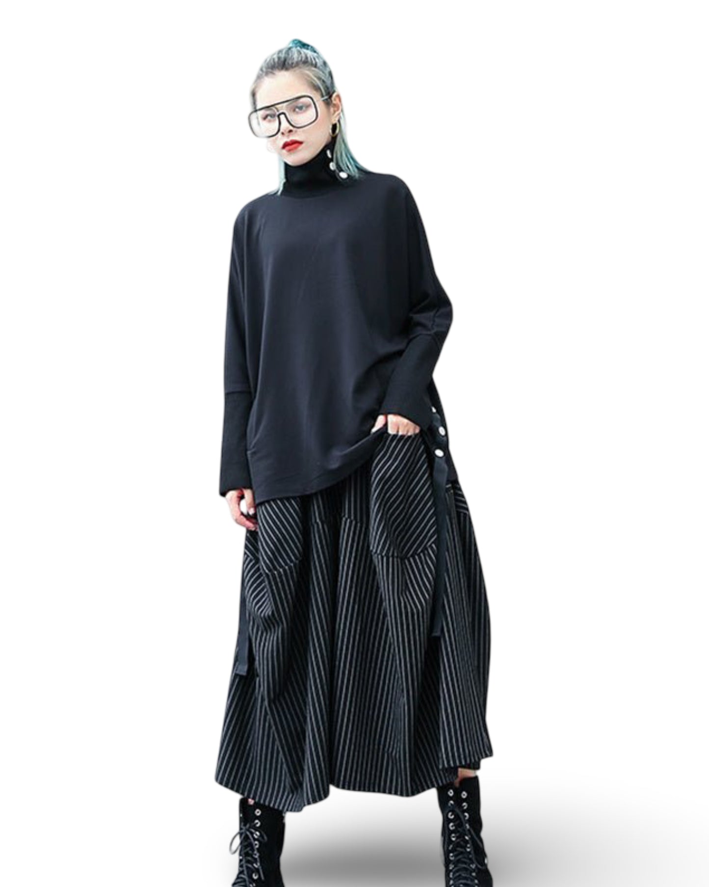 Cropped high waist pants