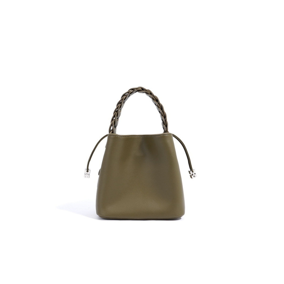 Structured Bucket Bag with Braided Handle