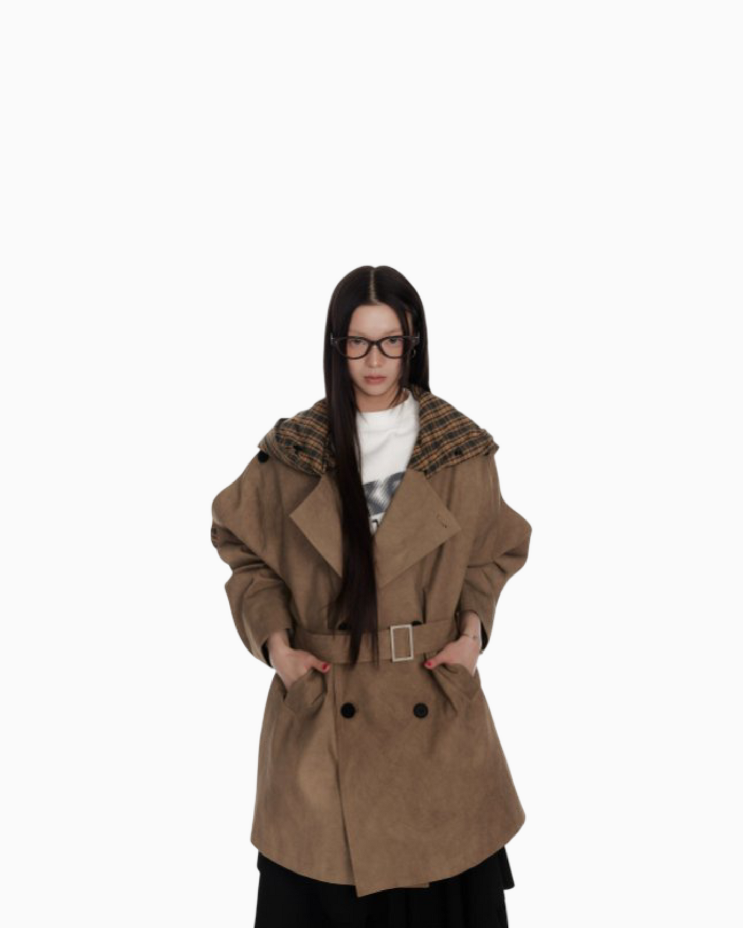 Hooded Patchwork Windbreaker Jacket For Women