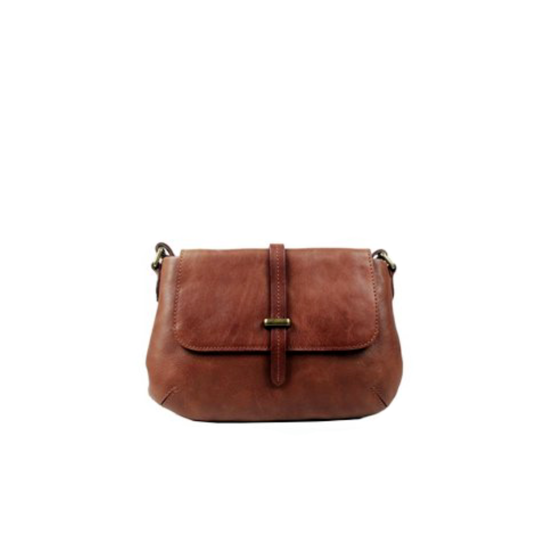 Cowhide Structured Crossbody Bag