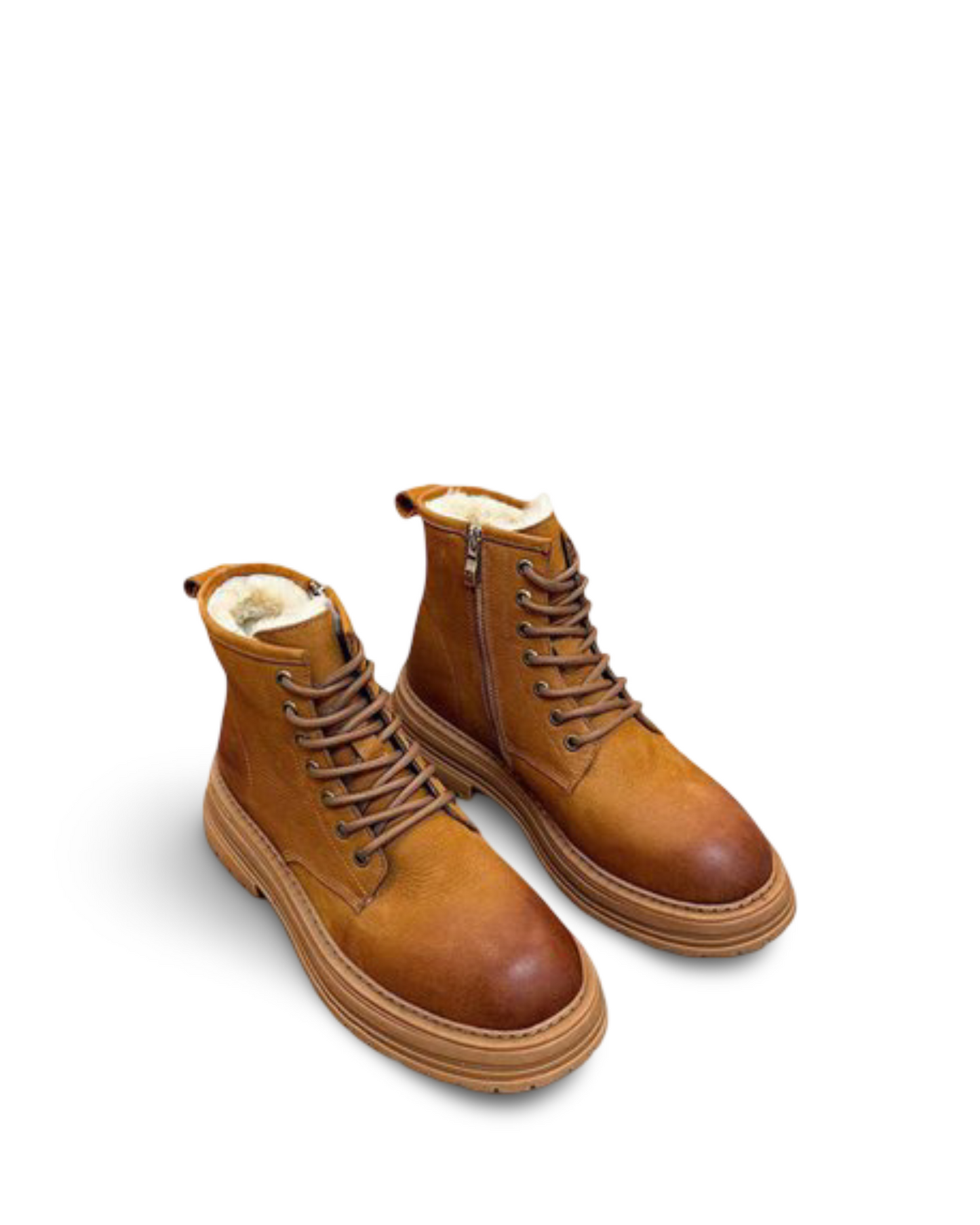 Sheepskin Fur Snow Boots Men's Thick Bottom Non-slip Dr Martens Boots