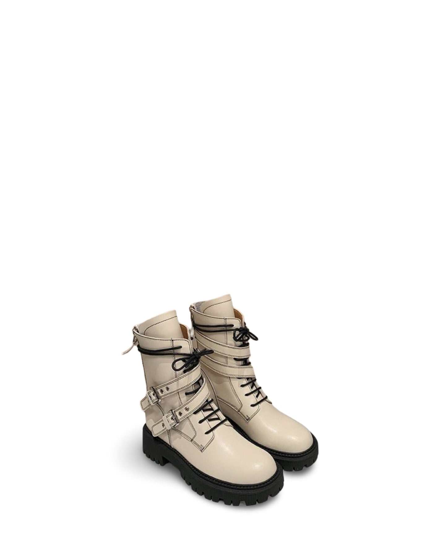 French British Style Thick Bottom Small Motorcycle Boots