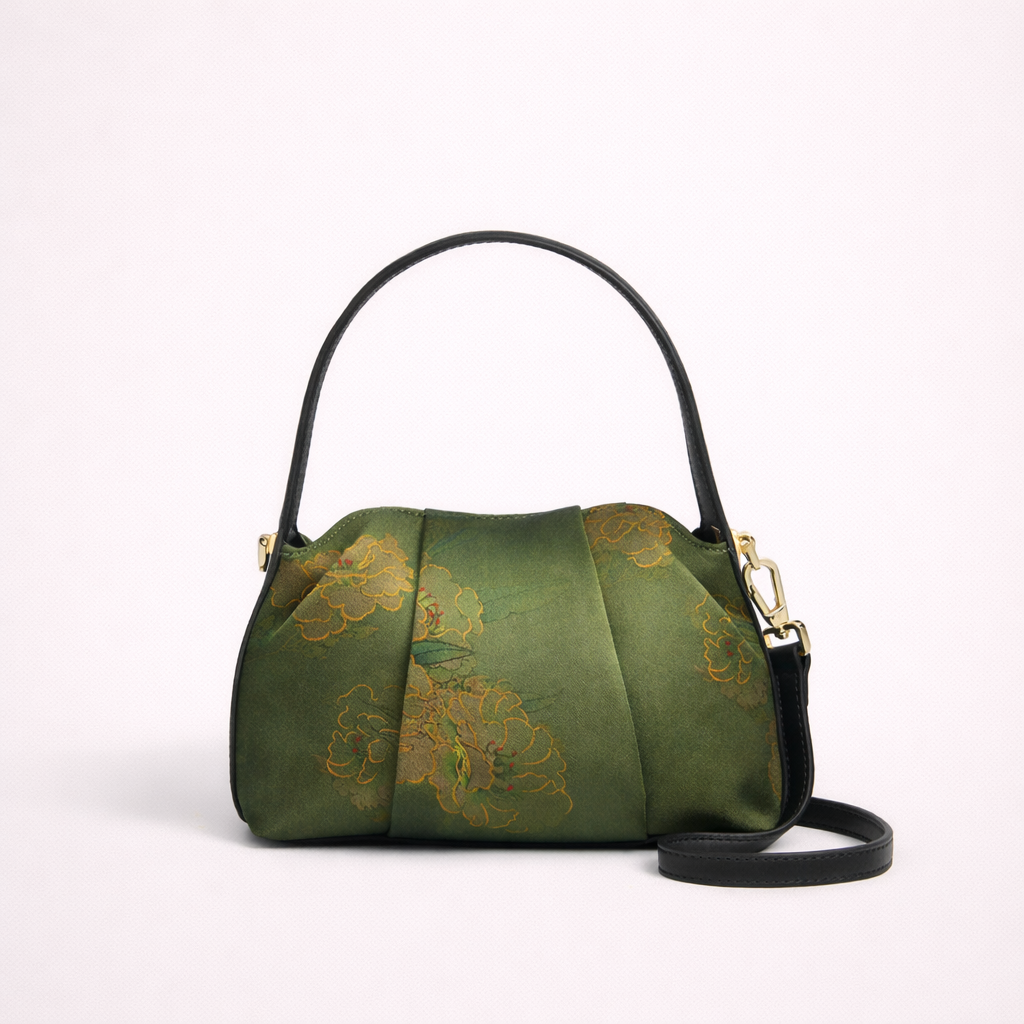 Mulberry Silk & Leather Structured Mini Bag