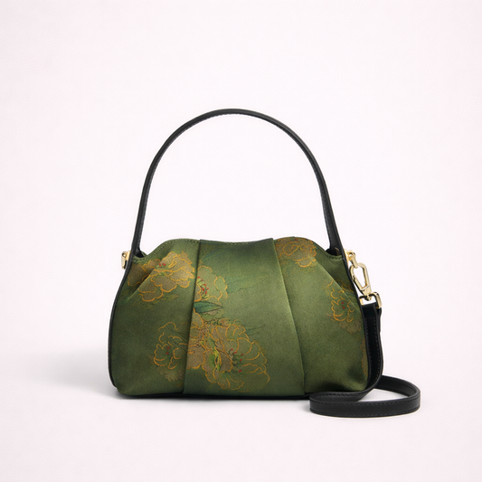 Mulberry Silk & Leather Structured Mini Bag