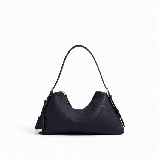 First-LayerCowhide Structured Shoulder Bag