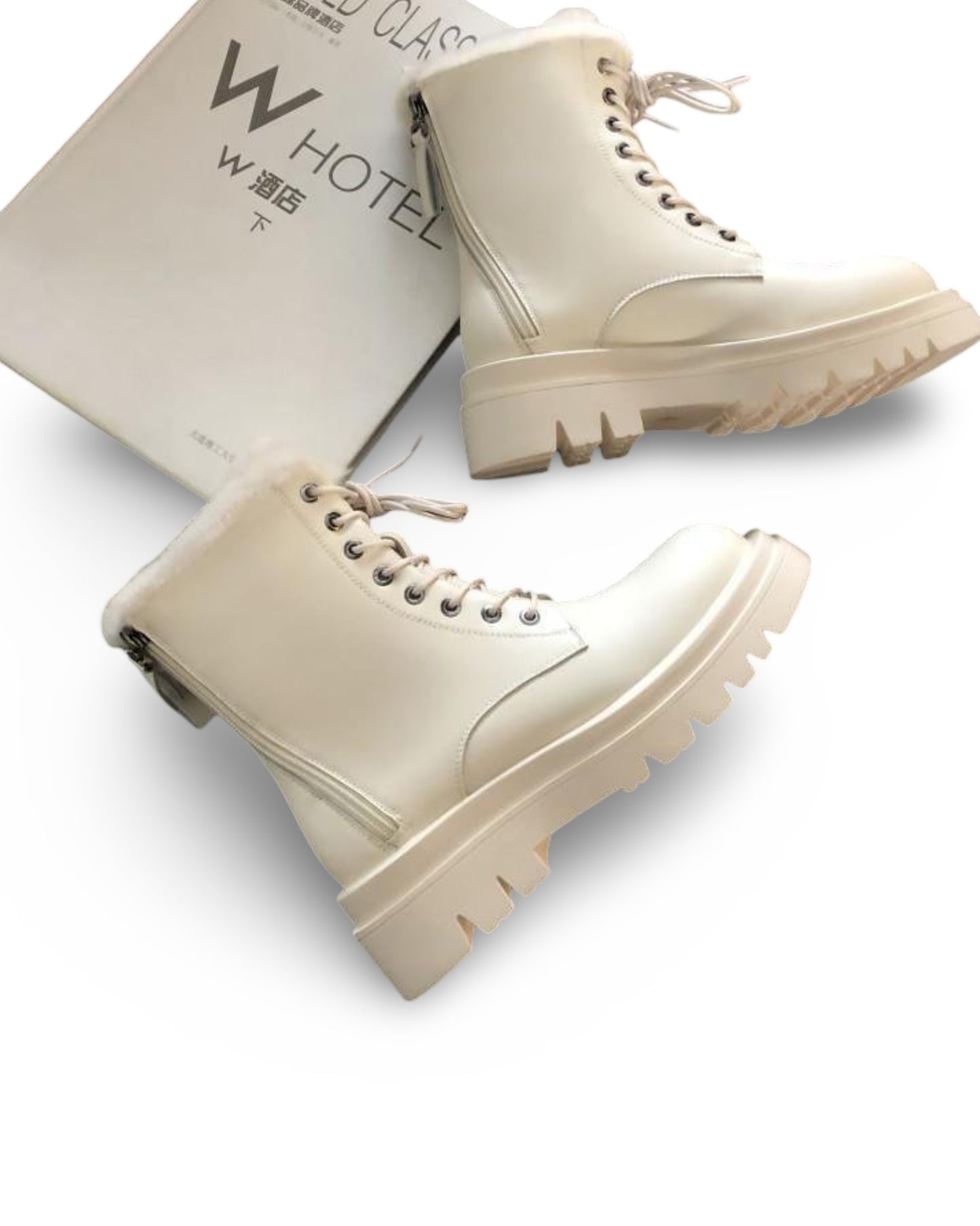 First Layer Cowhide Ladies Zipper Warm Boots