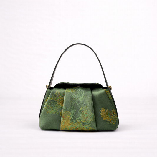 Structured Mini Handbag with Dual-Layer Cowhide Construction