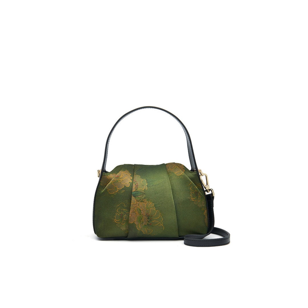 Mulberry Silk & Leather Structured Mini Bag