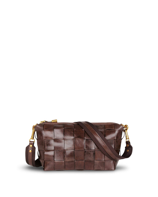 Vintage Handwoven Shoulder Bag With Vegetable Tanned Top Layer Cowhide