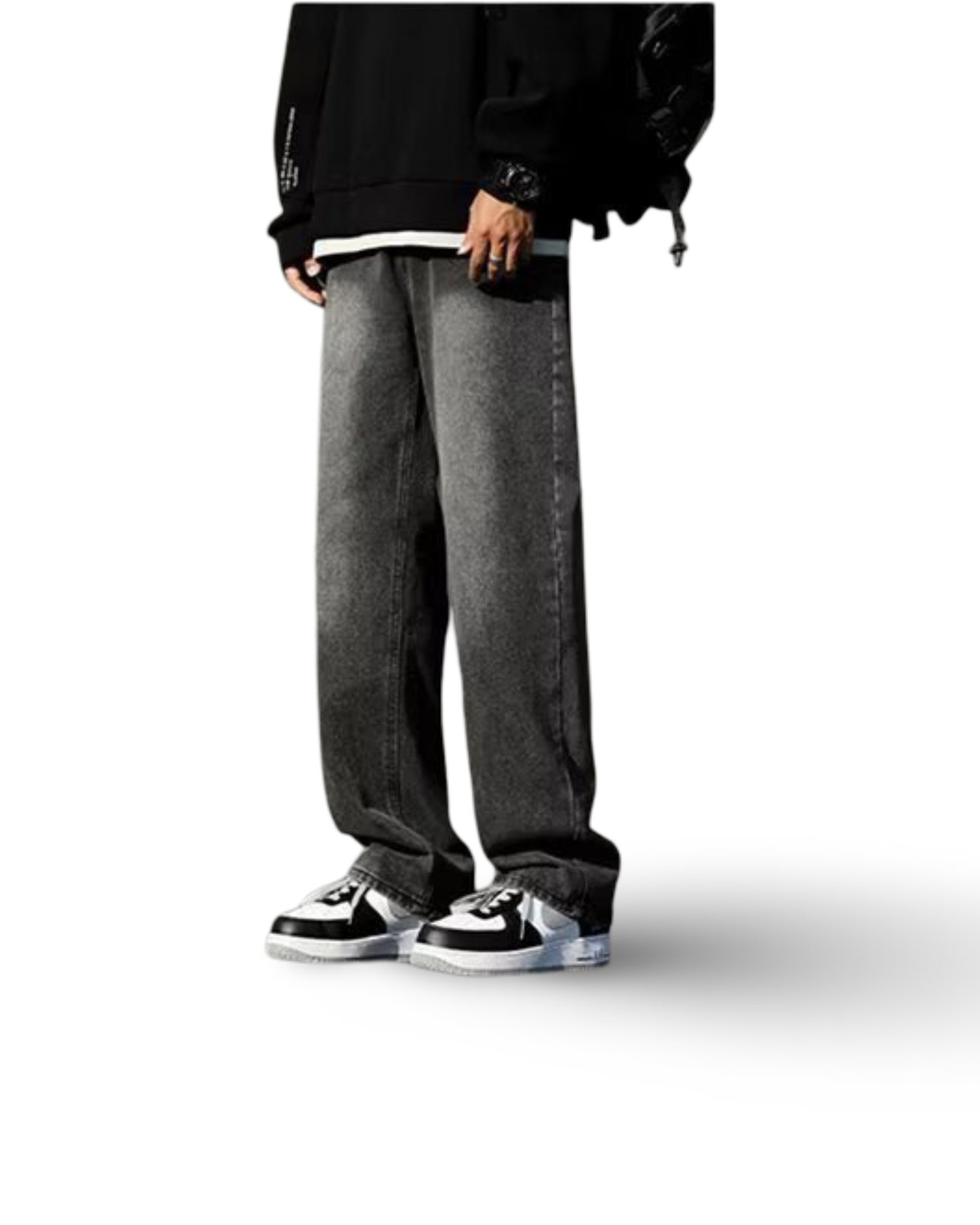 Men's Spring American Smoky Black Jeans