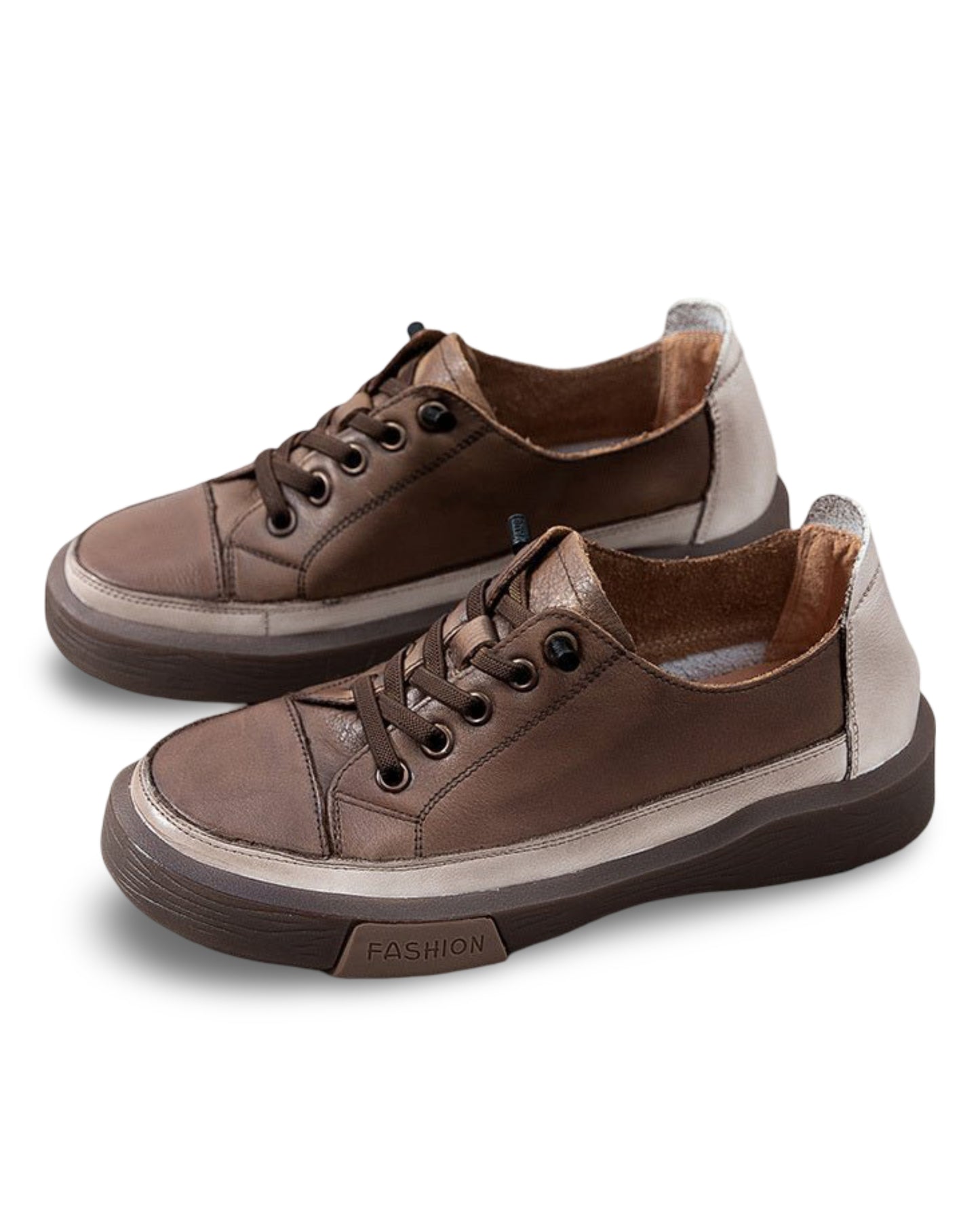 Women's Fashionable Retro Flat Heel Low-top Shoes